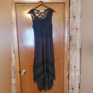 Black high low dress